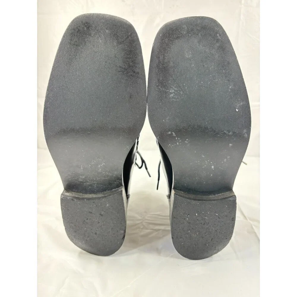 Gucci Black Leather Combat Lace Up Ankle Boots Women's Size 6 - Picture 6 of 16